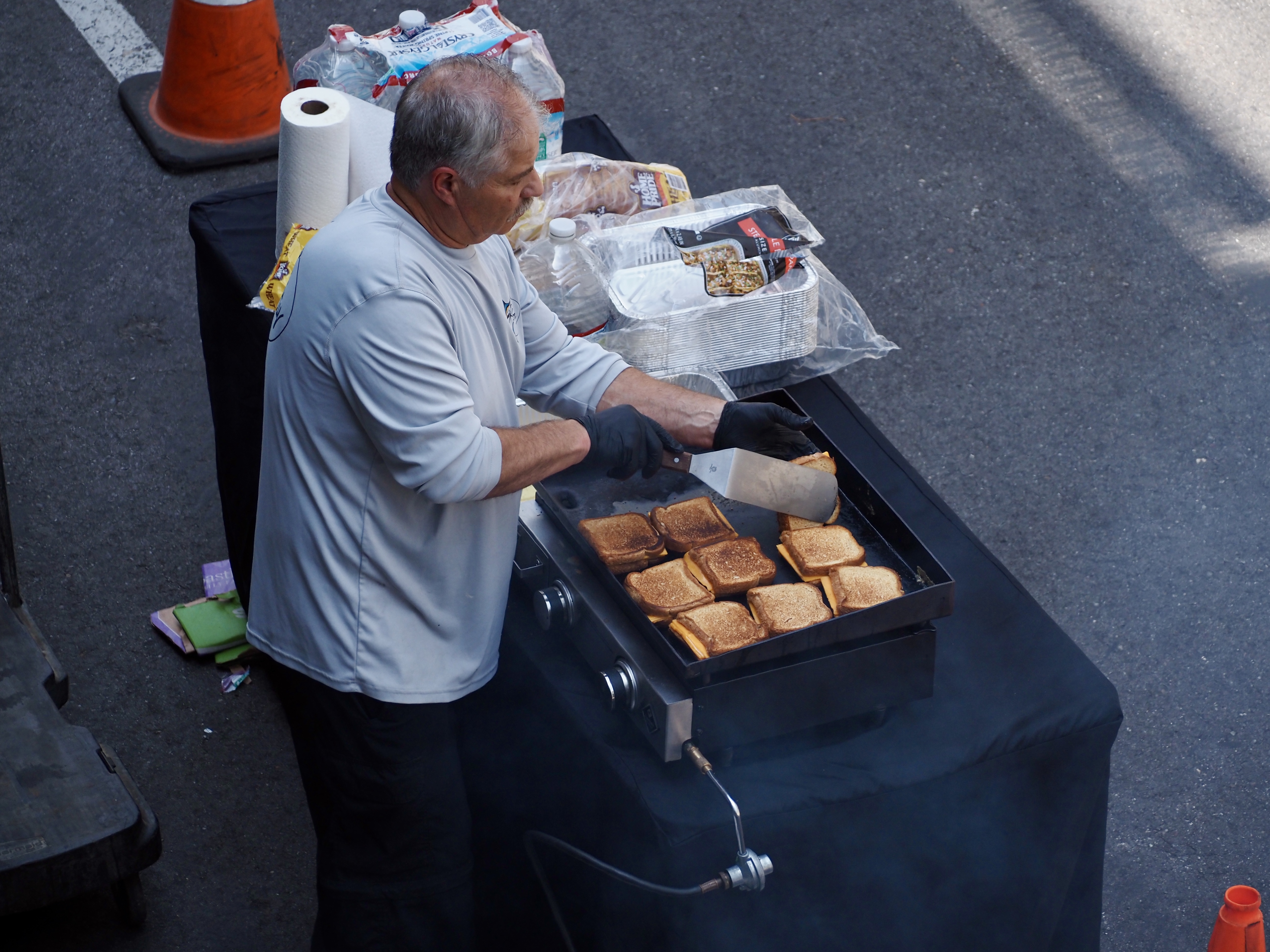 Ray Making Grilled Cheese — The Cappuccino Express Capp Express Events & Setups