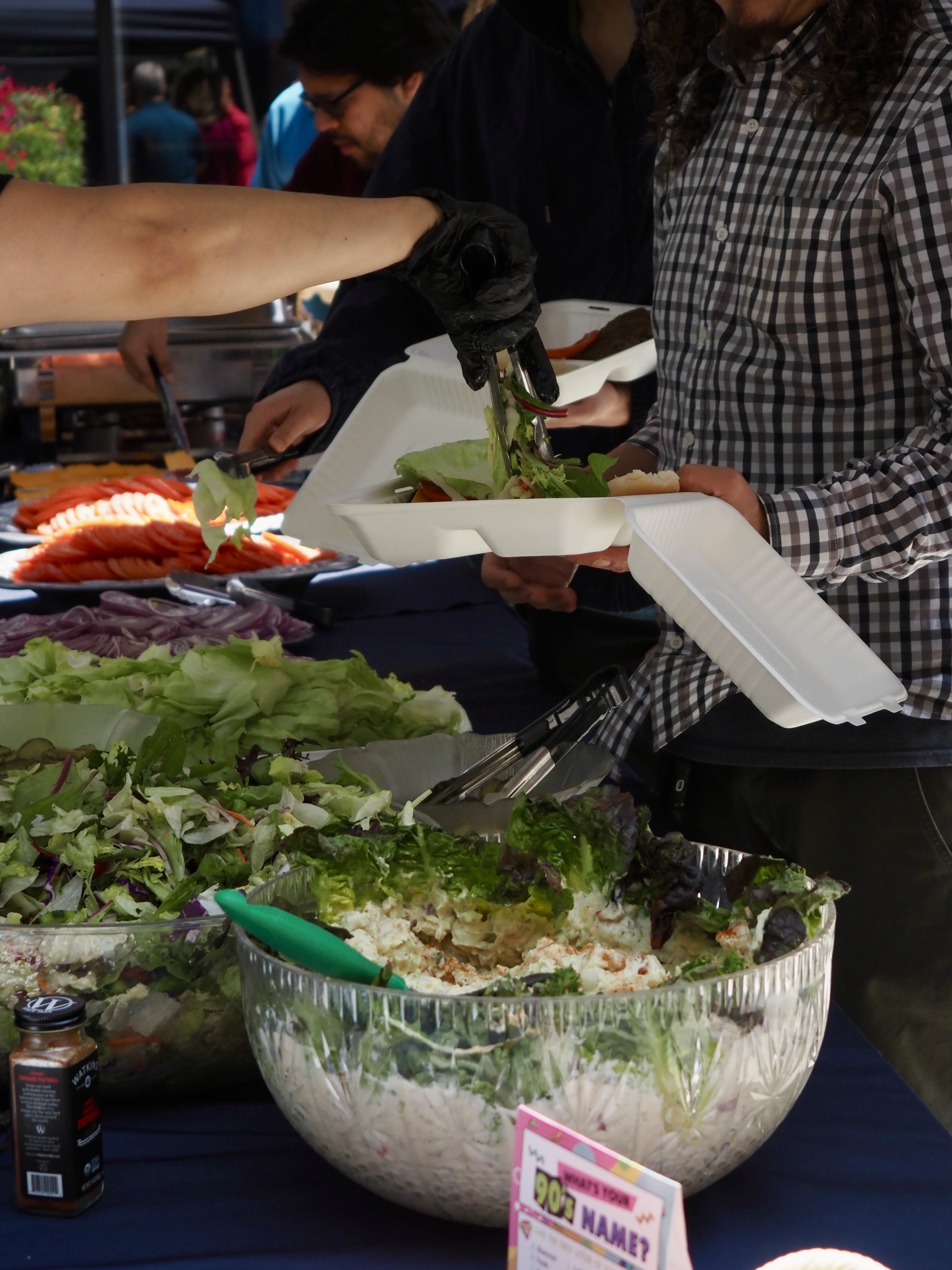Serving Salad — The Cappuccino Express Capp Express Events & Setups