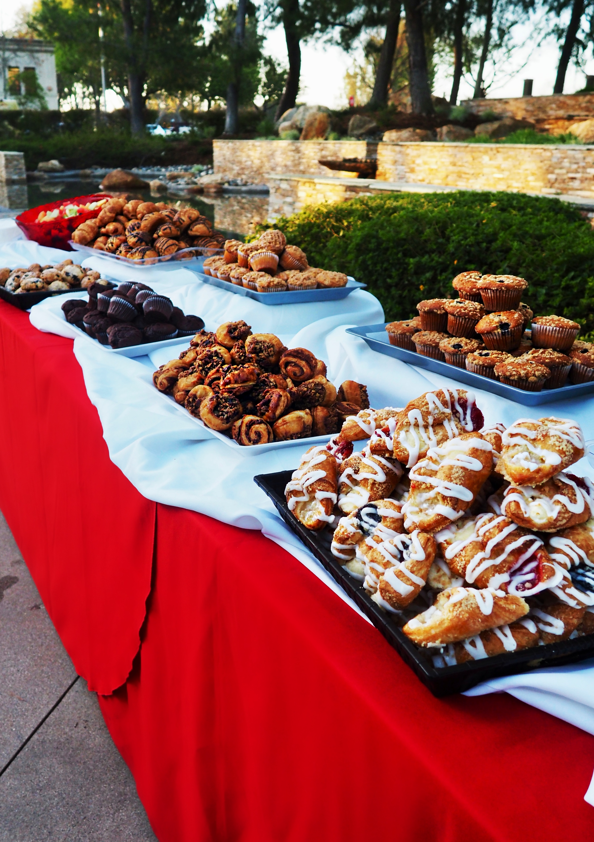 Red Tablecloth Dessert Table — The Cappuccino Express Holiday & Seasonal