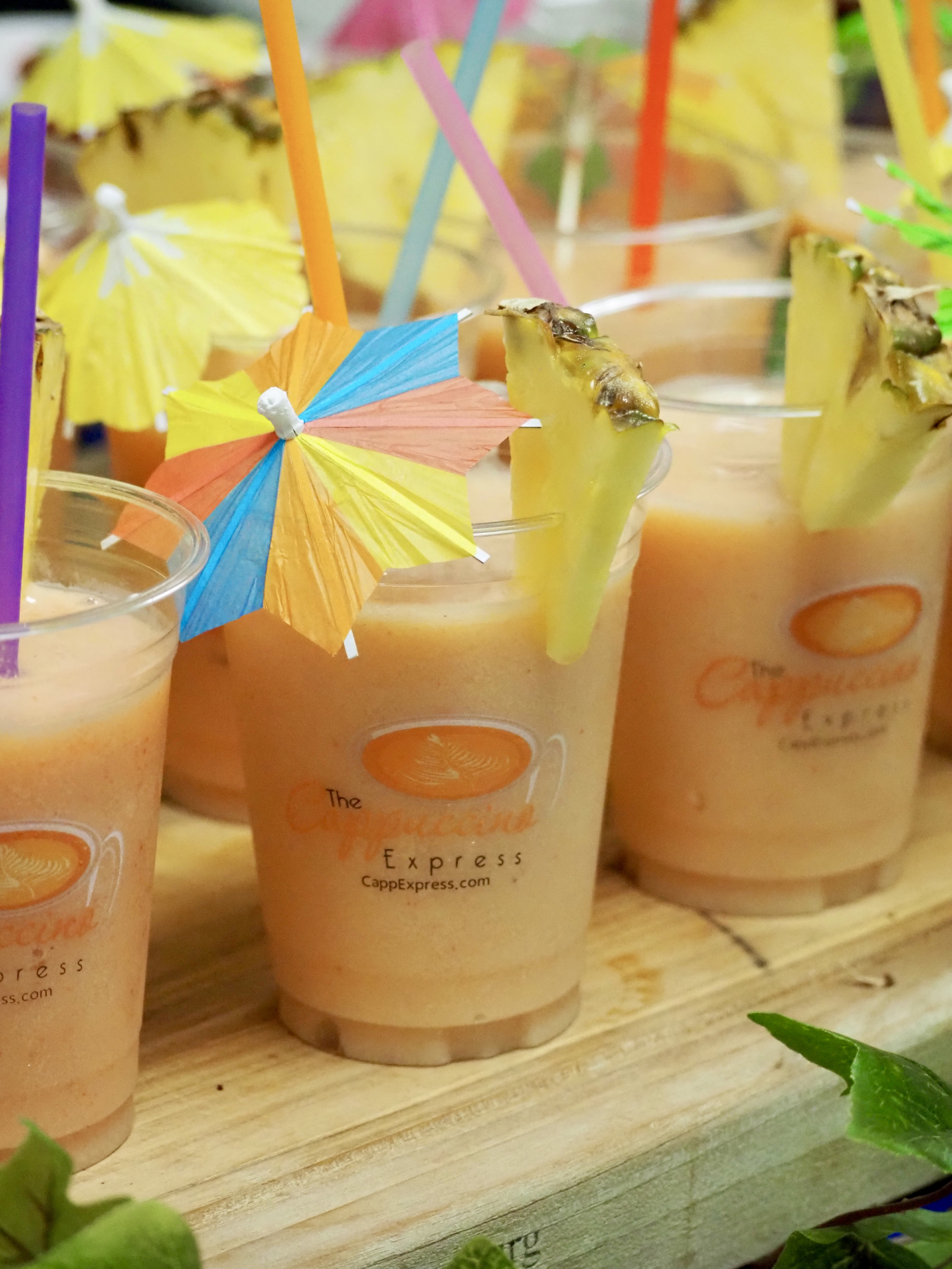 Tropical Smoothies W Umbrellas — The Cappuccino Express Smoothies